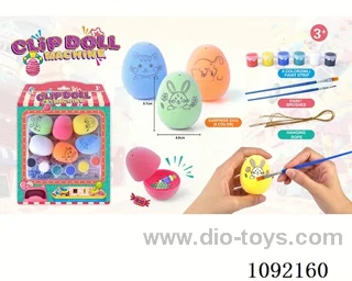 DIY painted pet flocking Easter eggs