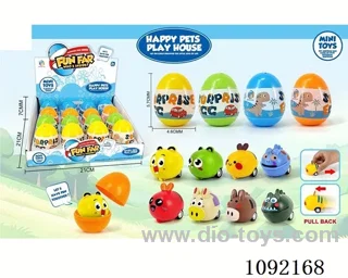 Cartoon animal Pull-back car surprise egg Easter egg