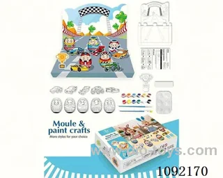 Easter DIY egg graffiti painting scene to build theme puzzle