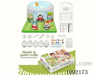 Easter DIY egg graffiti painting scene to build theme puzzle