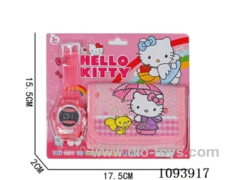Digital watch + wallet+LR41*1