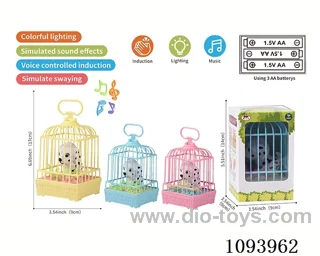 sound control Dog crate with 1 dog/action/light/music