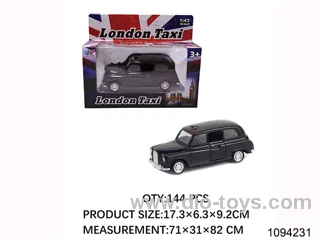 alloy pull back london taxi( open door ) in window box