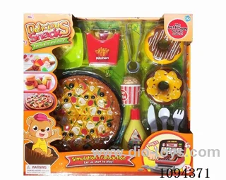 Hamburg pizza doughnut food set
