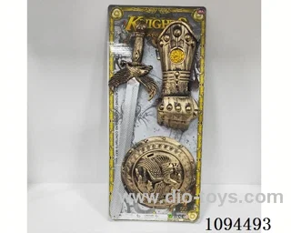 Bronze weapon set, sword, big hand, round shield