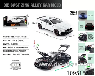 1:24 Zinc alloy light sound Babos 900 AMG GT63 model