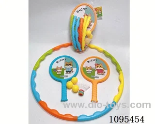 Assembled hula hoop racket 3 round balls 1 badminton