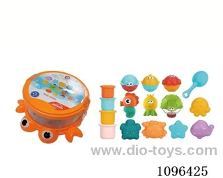 Crab Storage box + Bathroom beach toys (16PCS)