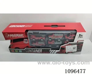 Container truck with alloy sliding car 6PCS