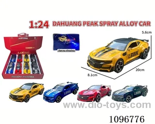 1:24 sliding alloy car with light/music/spray