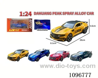 1:24 sliding alloy car with light/music/spray