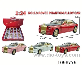 1:24 sliding alloy car with light
