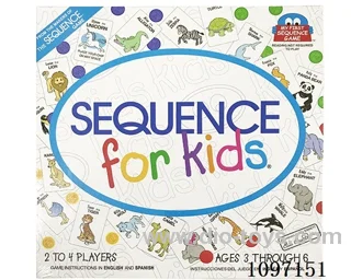 Animal sequence game in English and Spanish
