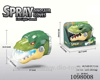 Spray dinosaur gloves Electric dinosaur headband light sound