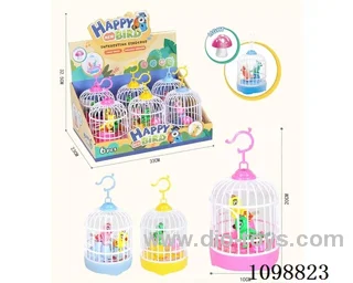 Voice-activated bird cage
