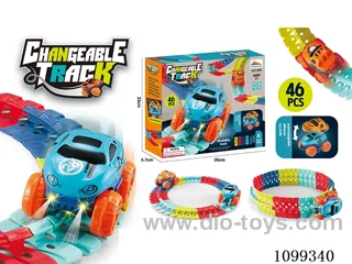 46pcs electric track with light in color box