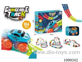 184pcs electric track with light in color box