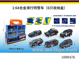 1:64 sliding alloy car 6PCS