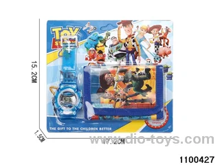 Wallet + electronic watch in Blister card