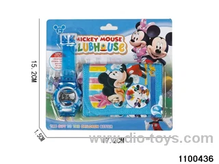 Wallet + electronic watch in Blister card