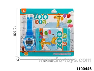 Wallet + electronic watch in Blister card