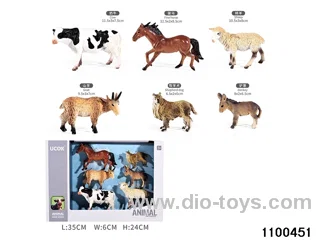 6pcs Animal Set in window box