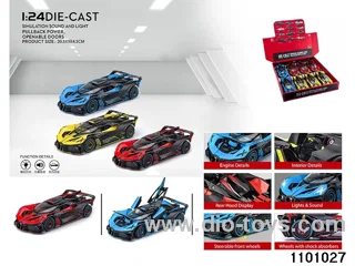 1:24 pull back car in display box