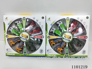 8 pieces of Pull-back Engineering/Fire/Sanitation/Military (4-color assembly)