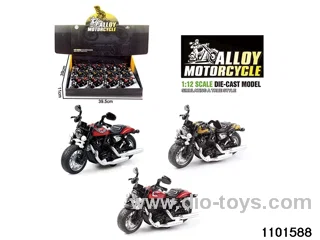 1:12 Alloy Musical pull back Motorbike in display box