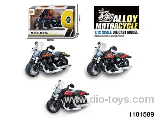1:12 Alloy Musical pull back Motorbike in window box