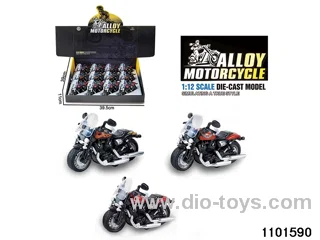 1:12 Alloy Musical pull back Motorbike in display box