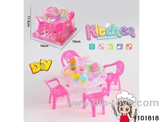 Round Dining Table and Chair Set in PVC cover