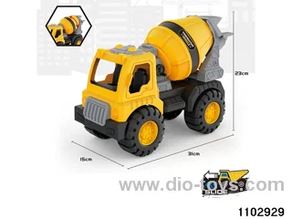 Skidding construction vehicle in PP bag with header