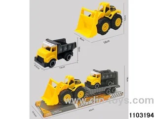Skidding construction vehicle in PVC cover