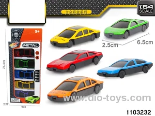 5pcs Alloy cars in window box
