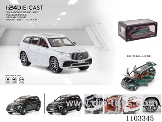 1:24 pull back alloy car W L/M