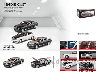 1:24 pull back alloy car W L/M