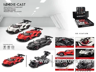 1:24 pull back alloy car W L/M