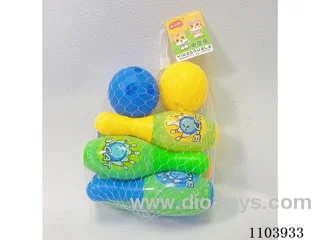 Large Bowling Set (6 bowling balls +2 round balls)