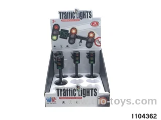 Temporary traffic lights (audible and visual) in display box