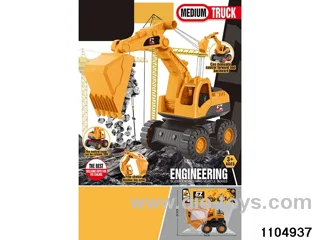 sliding engineering vehicles in PP bag with header