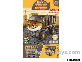 sliding engineering vehicles in PP bag with header