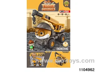 sliding engineering vehicles in PP bag with header
