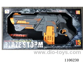 B/O soft gun with 15 extremely black bullets