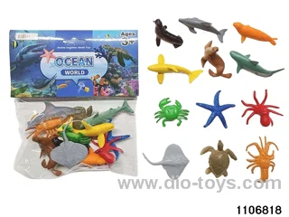 Marine Animal Set in PP bag with header