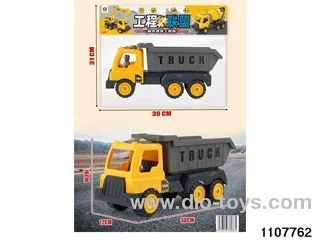 Skidding construction vehicle in PP bag with header