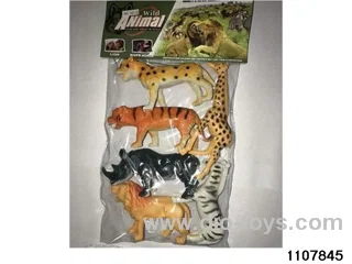 6pcs Animal Set in PP bag with header