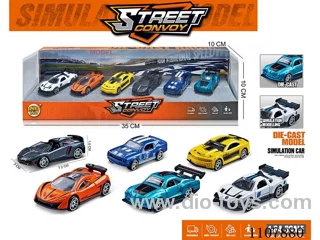 1:64 sliding alloy car 6PCS