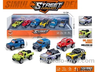 1:64 sliding alloy car 6PCS