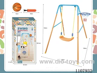 2-in-1 swing basketball set